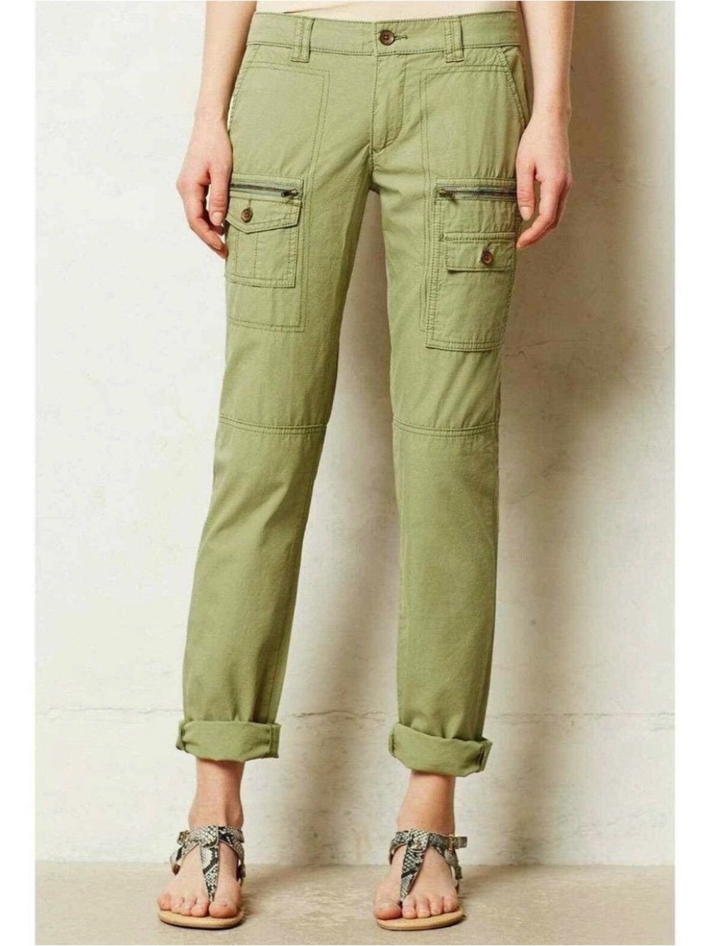 Hei Hei Westport cargo pants from Anthropologie Olive Green Sz 25P